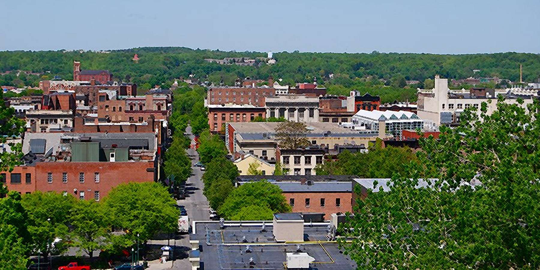 Photo of the Skyline of the Central Historic District in Troy, New York Photo of the Skyline of the Central Historic District in Troy, New York
