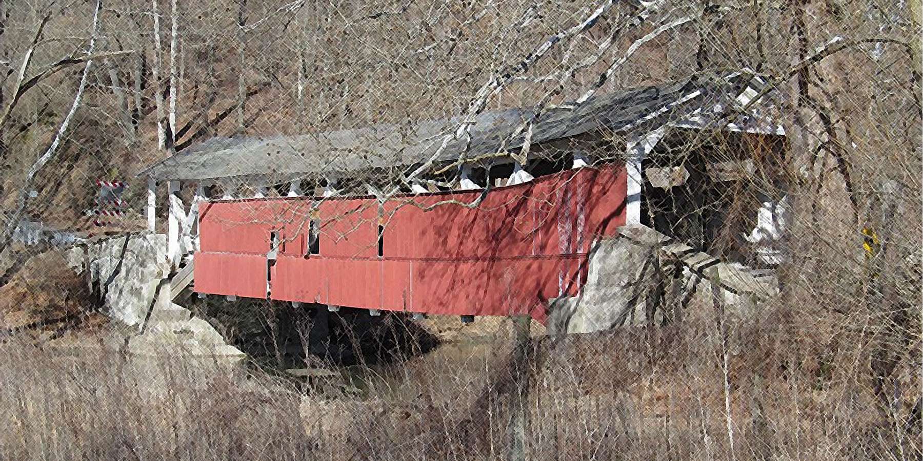 Photo of Schlicher's Covered Bridge in Schnecksville, Pennsylvania Photo of Schlicher's Covered Bridge in Schnecksville, Pennsylvania