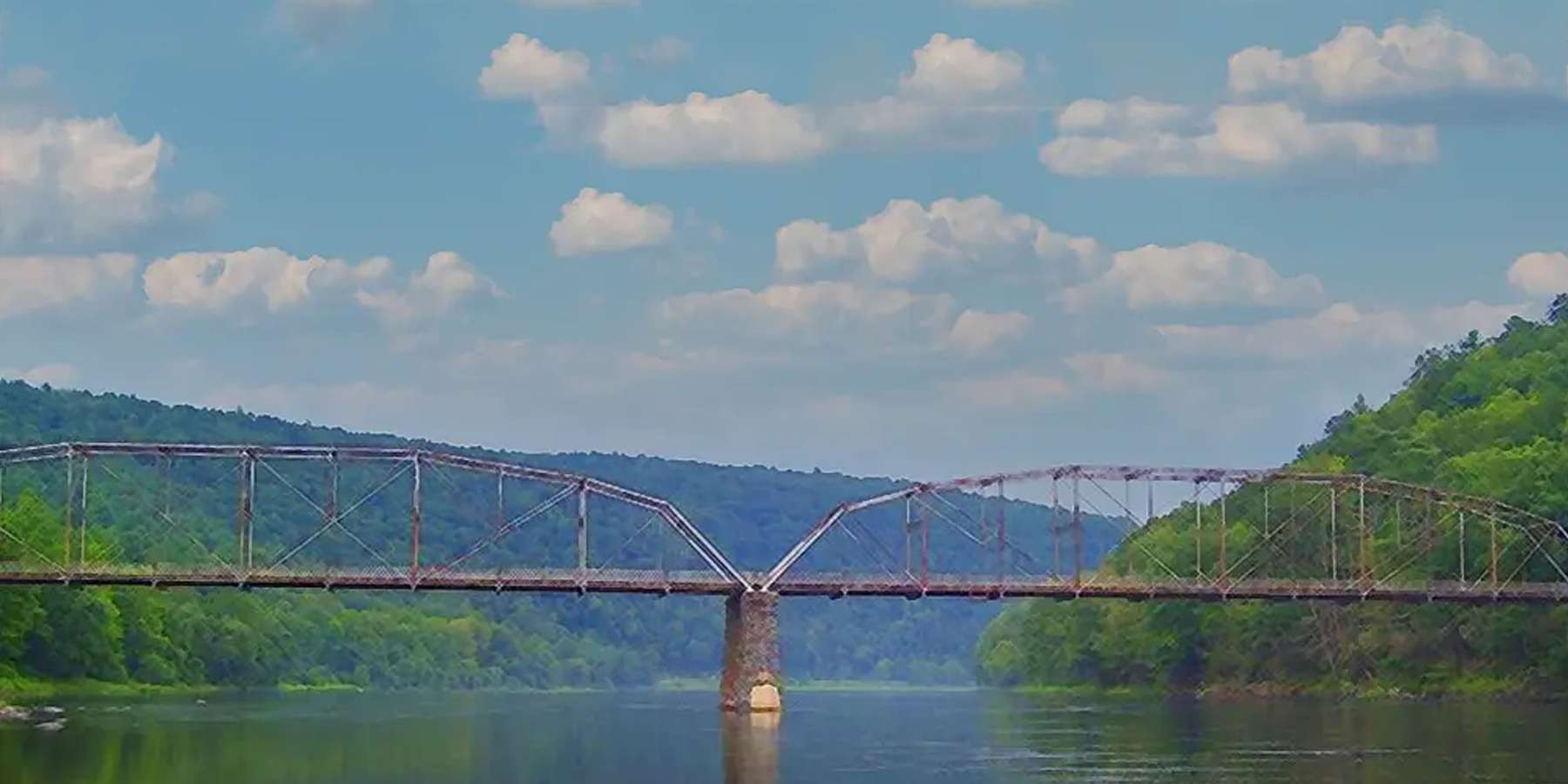 Photo of the Pond Eddy Bridge in Pond Eddy, New York Photo of the Pond Eddy Bridge in Pond Eddy, New York