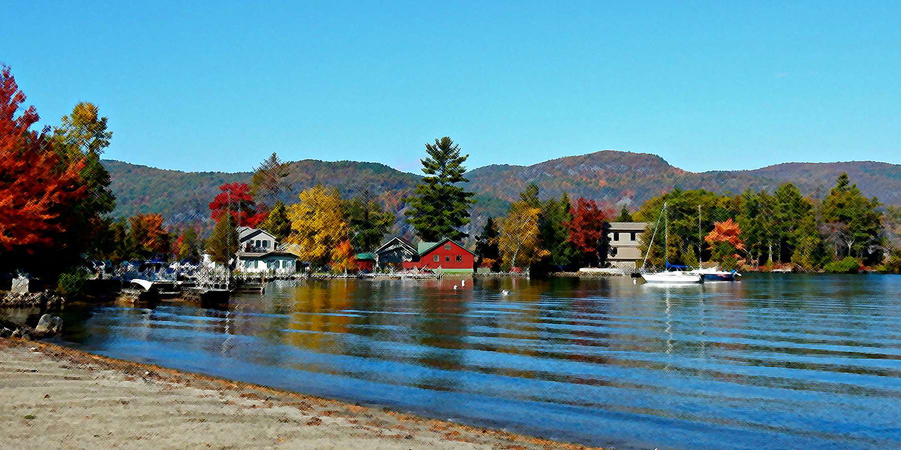 A photo of Huletts Landing, Lake George Town, New York A photo of Huletts Landing, Lake George Town, New York