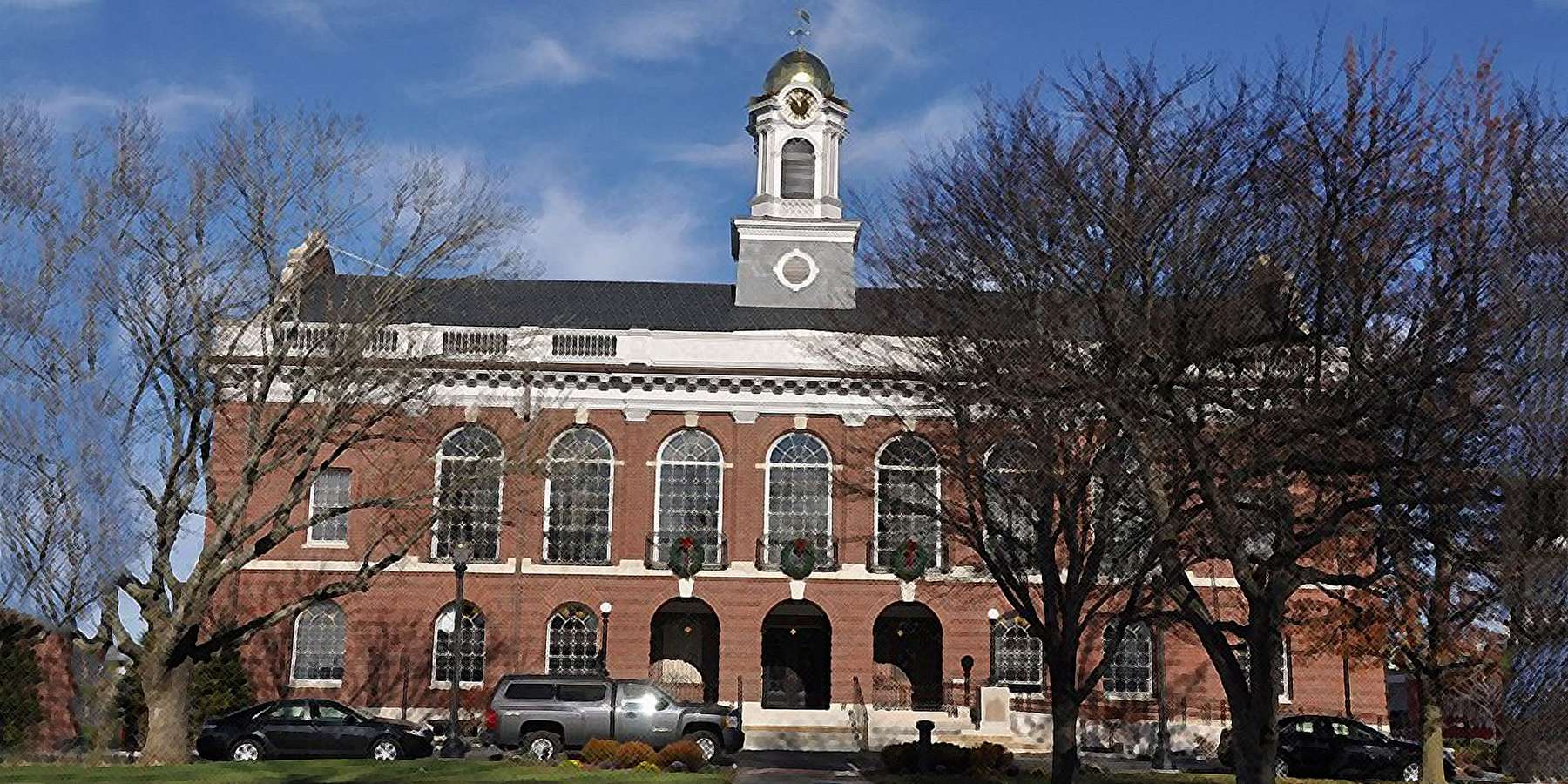 Photo of Town Hall in Needham Heights, Massachusetts Photo of Town Hall in Needham Heights, Massachusetts