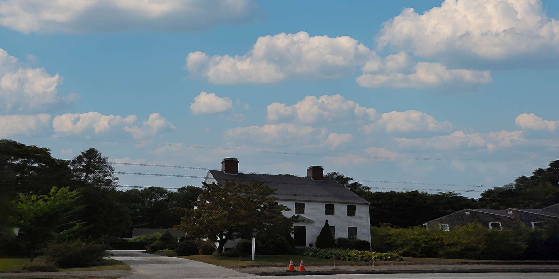 Photo of a White Brick House in Gorham, Maine Photo of a White Brick House in Gorham, Maine