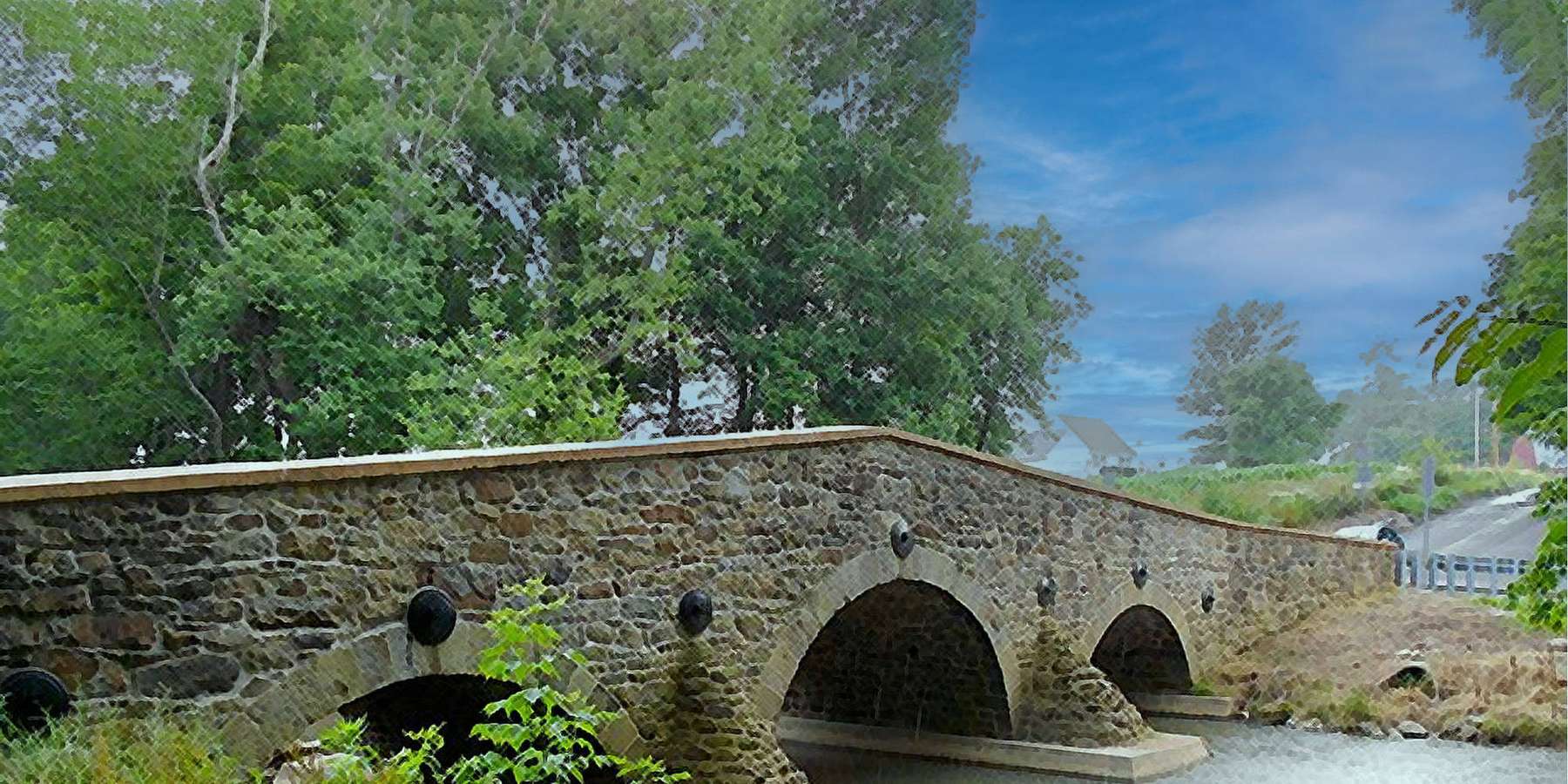 Photo of a bridge in Mount Pleasant Mills, Pennsylvania Photo of a bridge in Mount Pleasant Mills, Pennsylvania