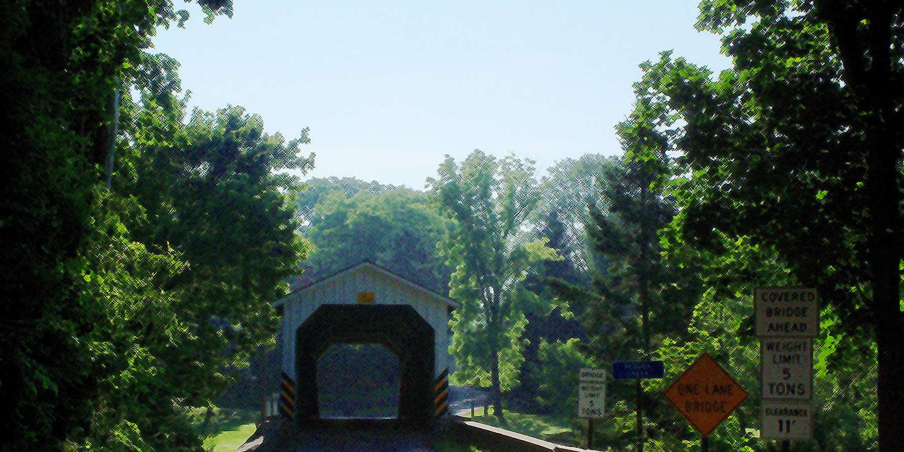 Photo of the Covered Bridge over Pequea Creek in Pequea, Pennsylvania Photo of the Covered Bridge over Pequea Creek in Pequea, Pennsylvania