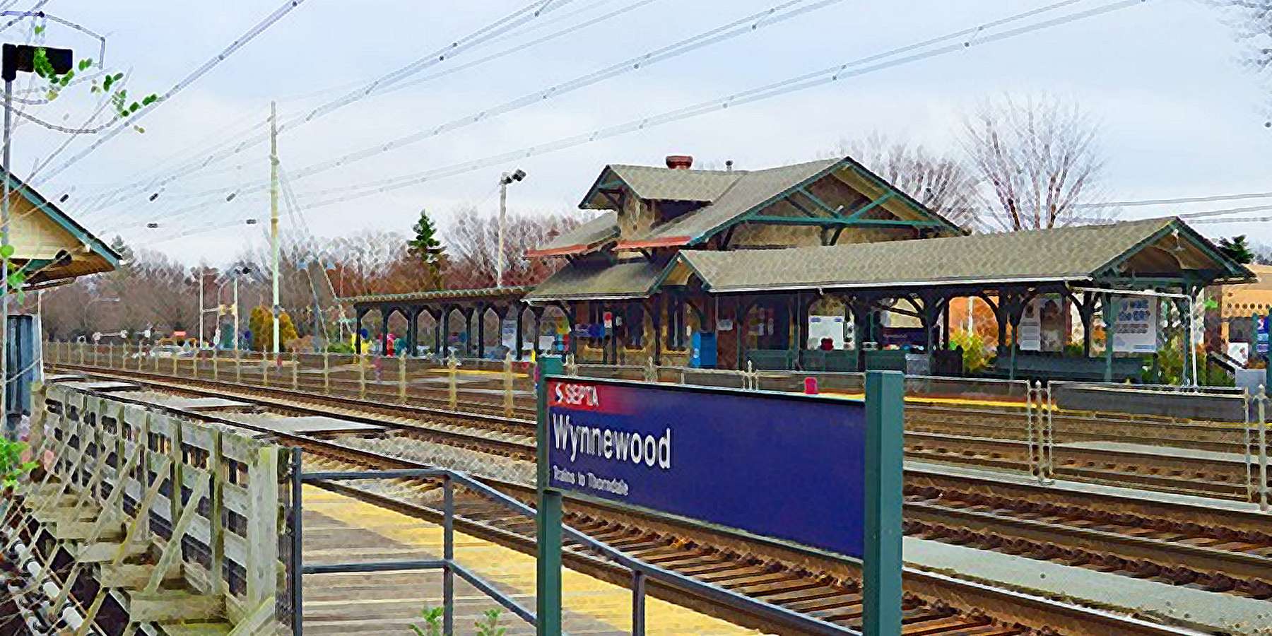 Photo of Wynnewood, PA, SEPTA train station Photo of Wynnewood, PA, SEPTA train station