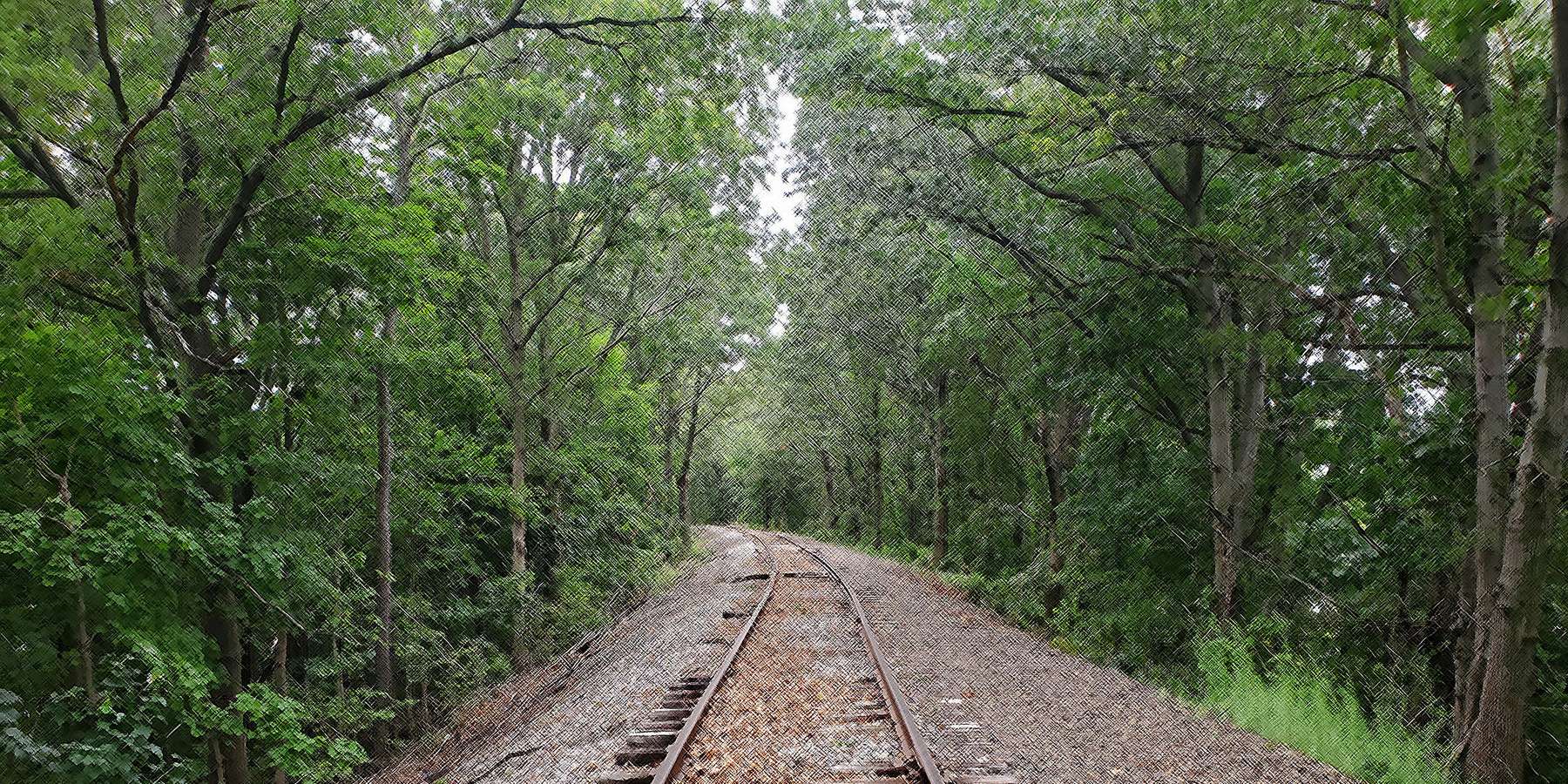 Photo of a rail track near Norfolk, Massachusetts Photo of a rail track near Norfolk, Massachusetts