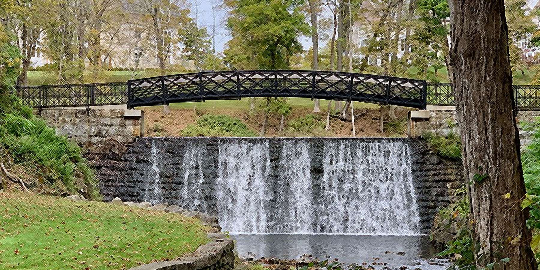 Photo of the Footbridge and Dam for Blair Lake in Blairstown, New Jersey Photo of the Footbridge and Dam for Blair Lake in Blairstown, New Jersey