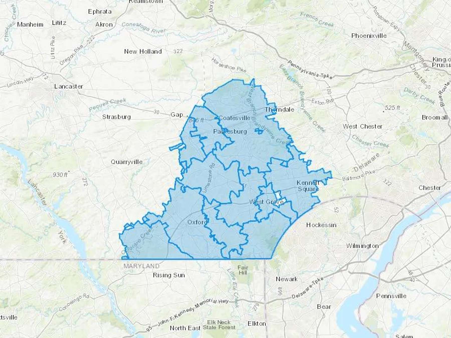 Alger Oil Inc Cash Heating Oil Delivery Map Map With The Alger Oil Inc Heating Oil Delivery Area Shaded In Blue