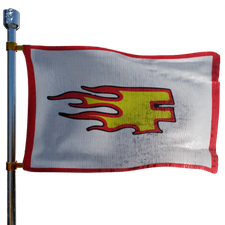 Firemans Fuel Heating Oil Prices Flag Photo of Firemans Fuel flag denoting best heating oil prices the company offers