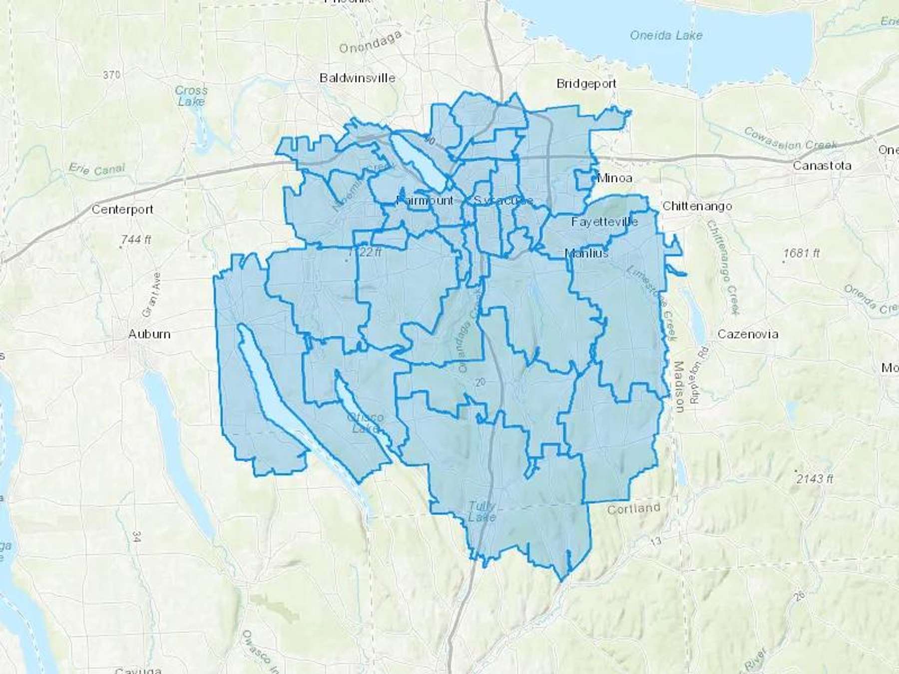 Ron Bush Oil Inc Cash Heating Oil Delivery Map Map With The Ron Bush Oil Inc Heating Oil Delivery Area Shaded In Blue