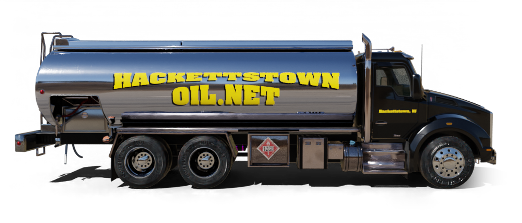 All Island Heating Oil Truck  All Island residential home heating oil truck on a sunny day in Shirley, Long Island, New York delivering fuel oil.