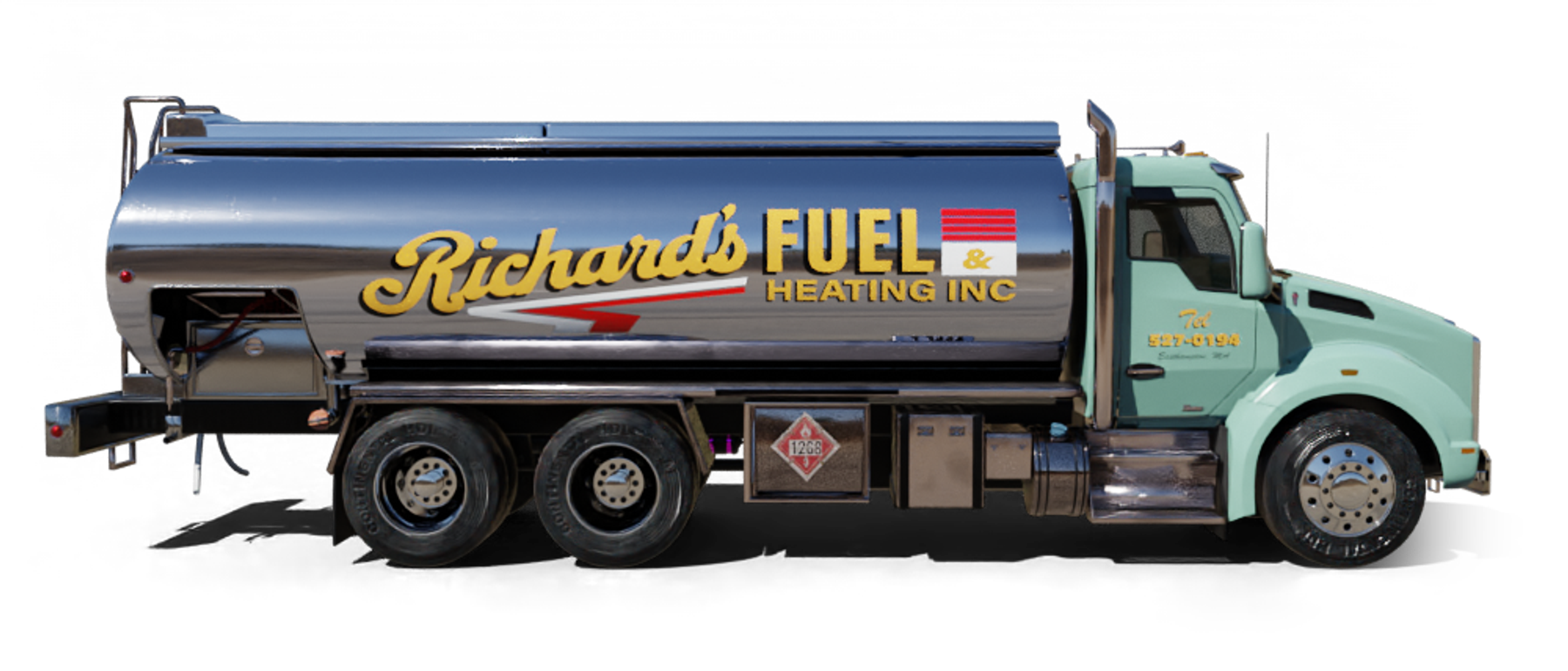 Bonilla's Fuel Heating Oil Truck Bonilla's Fuel residential home heating oil truck parked in front of station number one in Bay Shore, Long Island, New York delivering fuel oil.