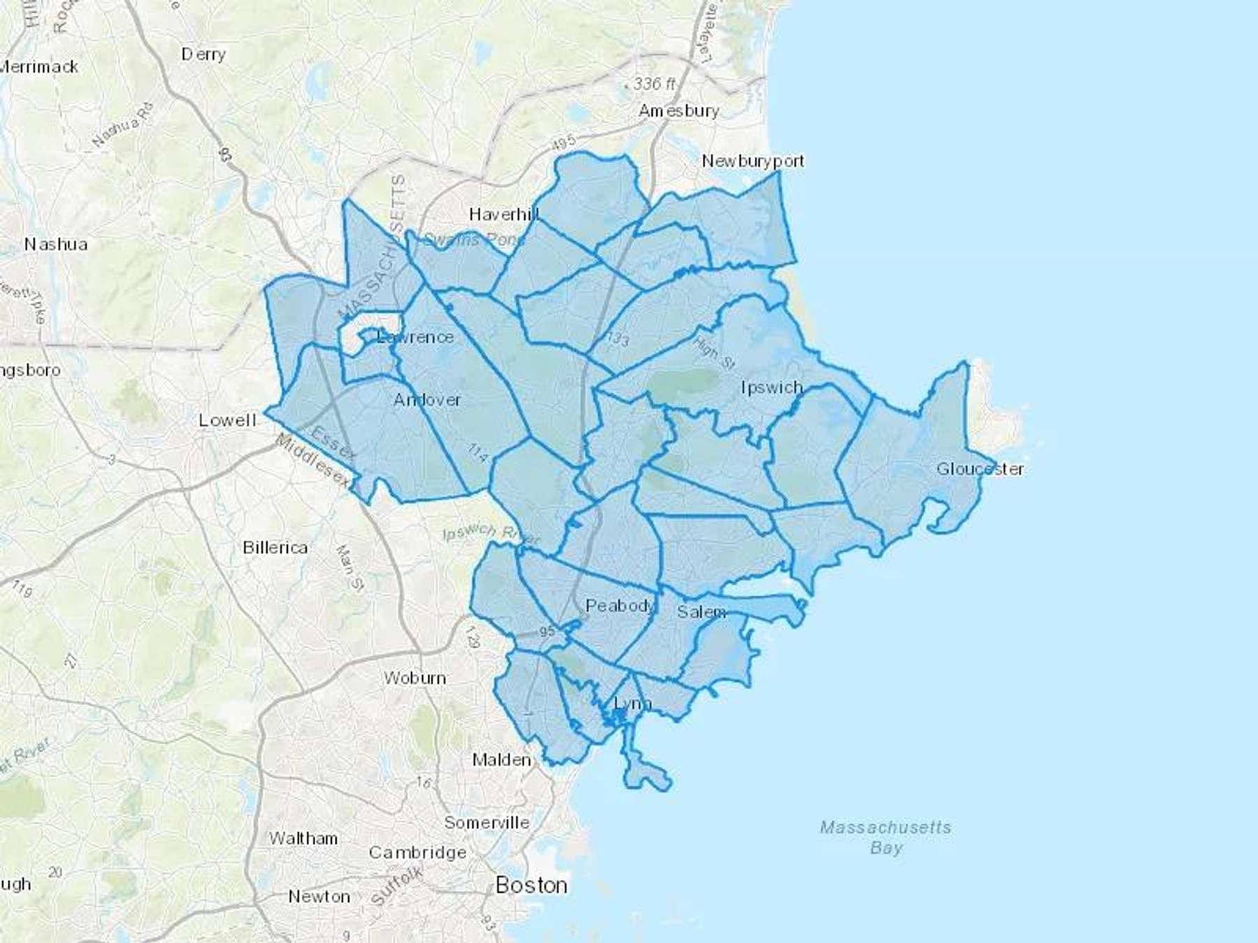 Absolute Oil Cash Heating Oil Delivery Map Map With The Absolute Oil Heating Oil Delivery Area Shaded In Blue