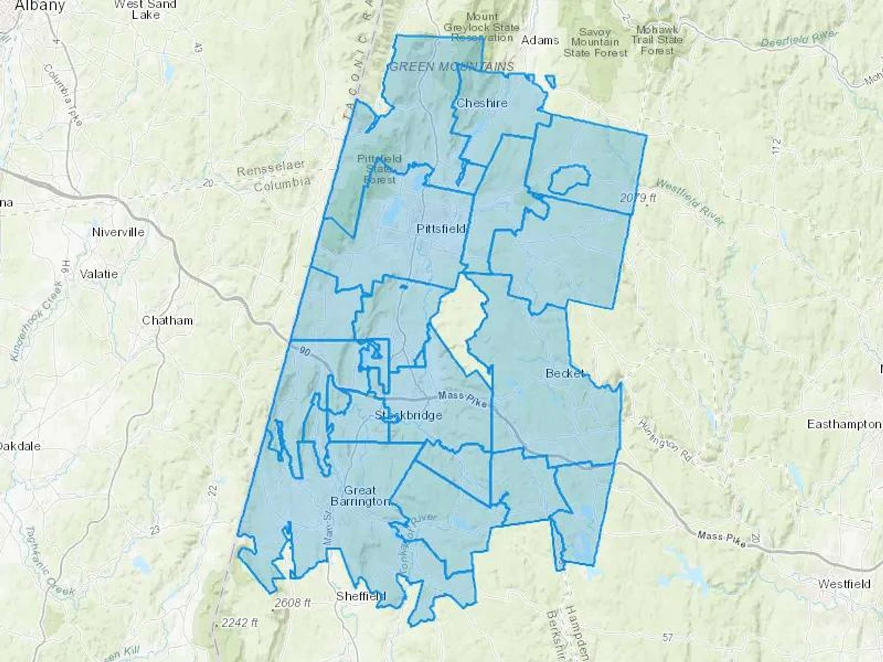 Clifford Oil Cash Heating Oil Delivery Map Map With The Clifford Oil Heating Oil Delivery Area Shaded In Blue