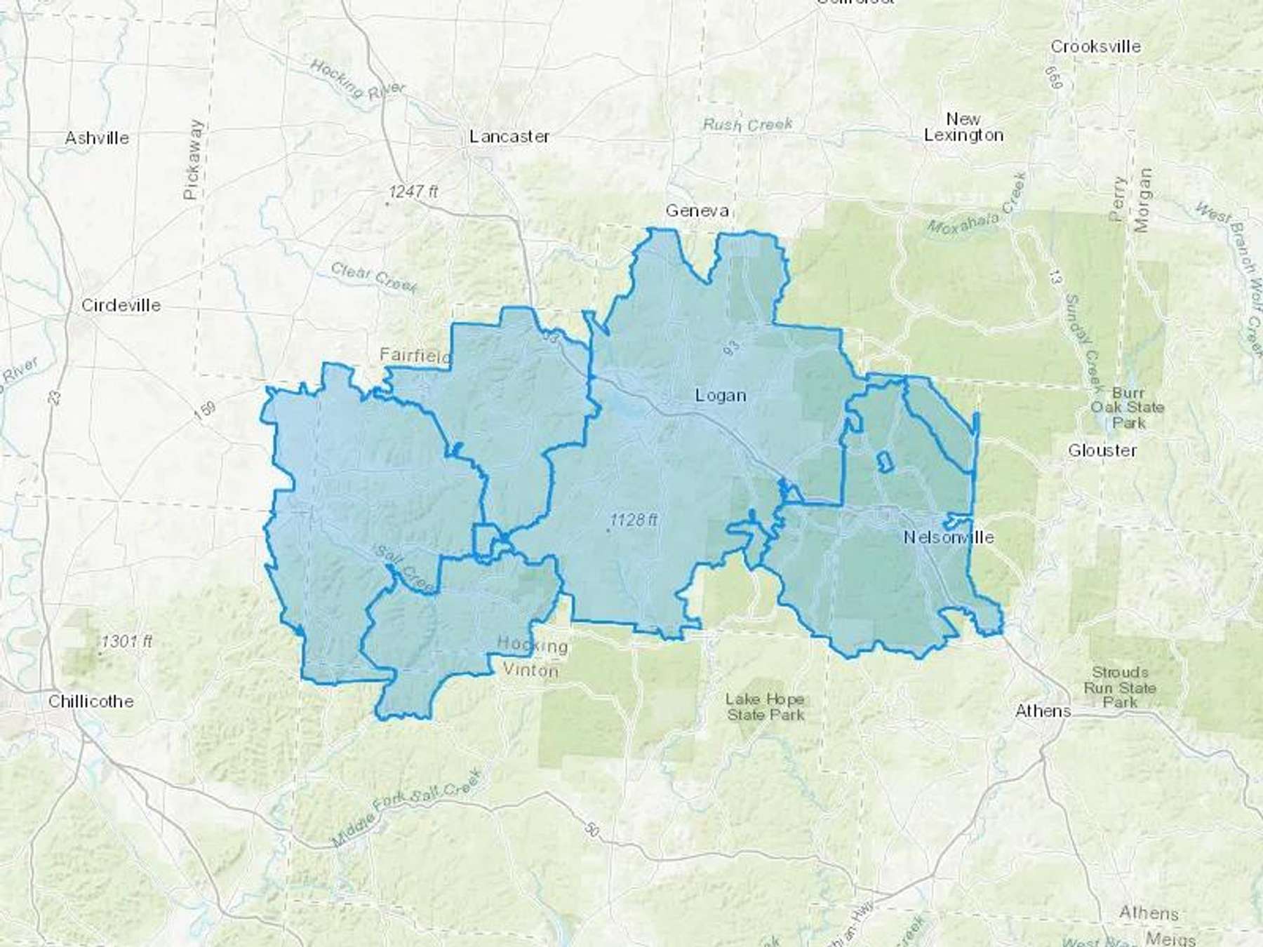 Bazell Oil Co Inc Cash Heating Oil Delivery Map Map With The Bazell Oil Co Inc Heating Oil Delivery Area Shaded In Blue