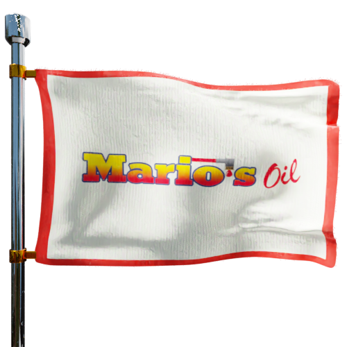Mario's Oil Company cash heating oil price logo