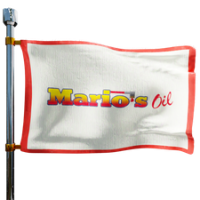 Mario's Oil Company Heating Oil Prices Flag Photo of Mario's Oil Company flag denoting best heating oil prices the company offers