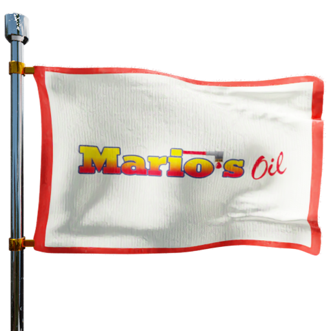 Mario's Oil Company Heating Oil Prices Flag Photo of Mario's Oil Company flag denoting best heating oil prices the company offers