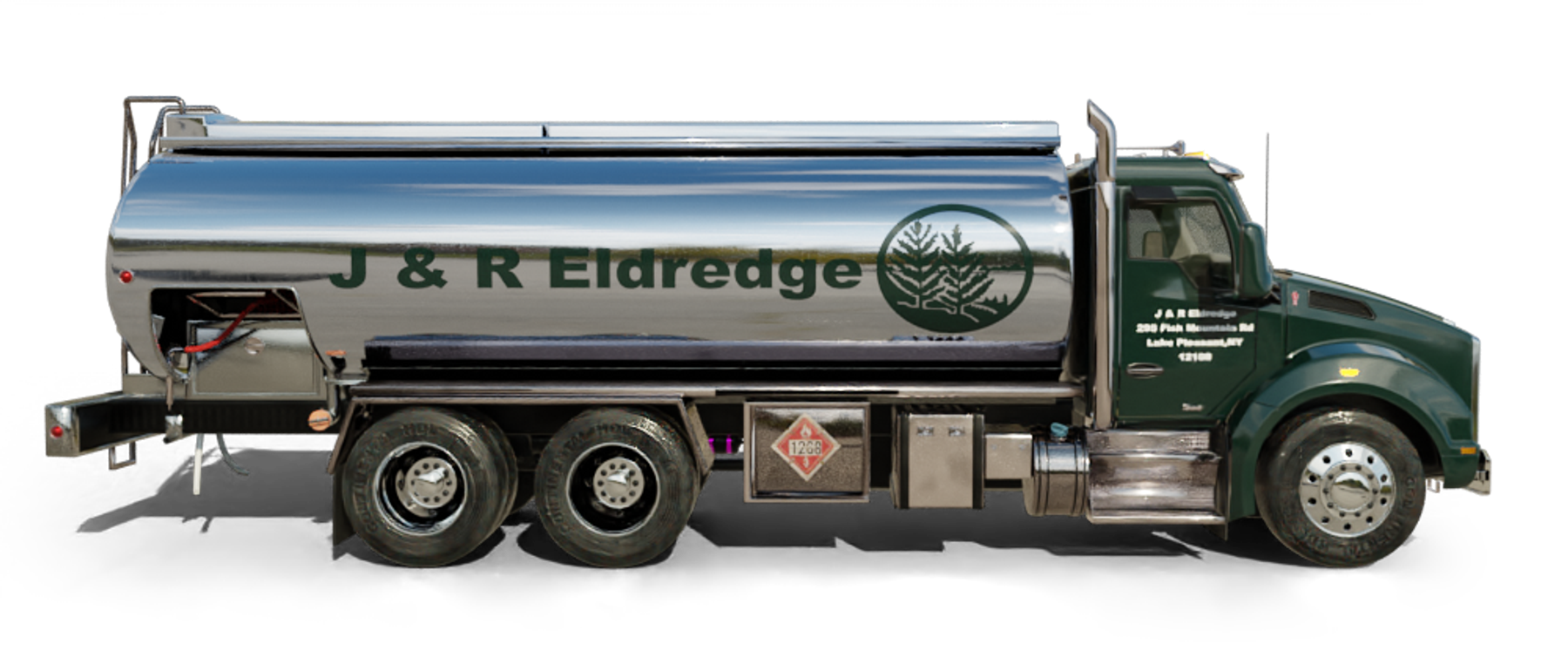 J W Piccozzi Fuel Oil Heating Oil Truck J W Piccozzi Fuel Oil residential home heating oil truck at the entrance roundabout at the Country Club in Brentwood, Long Island, New York delivering fuel oil.