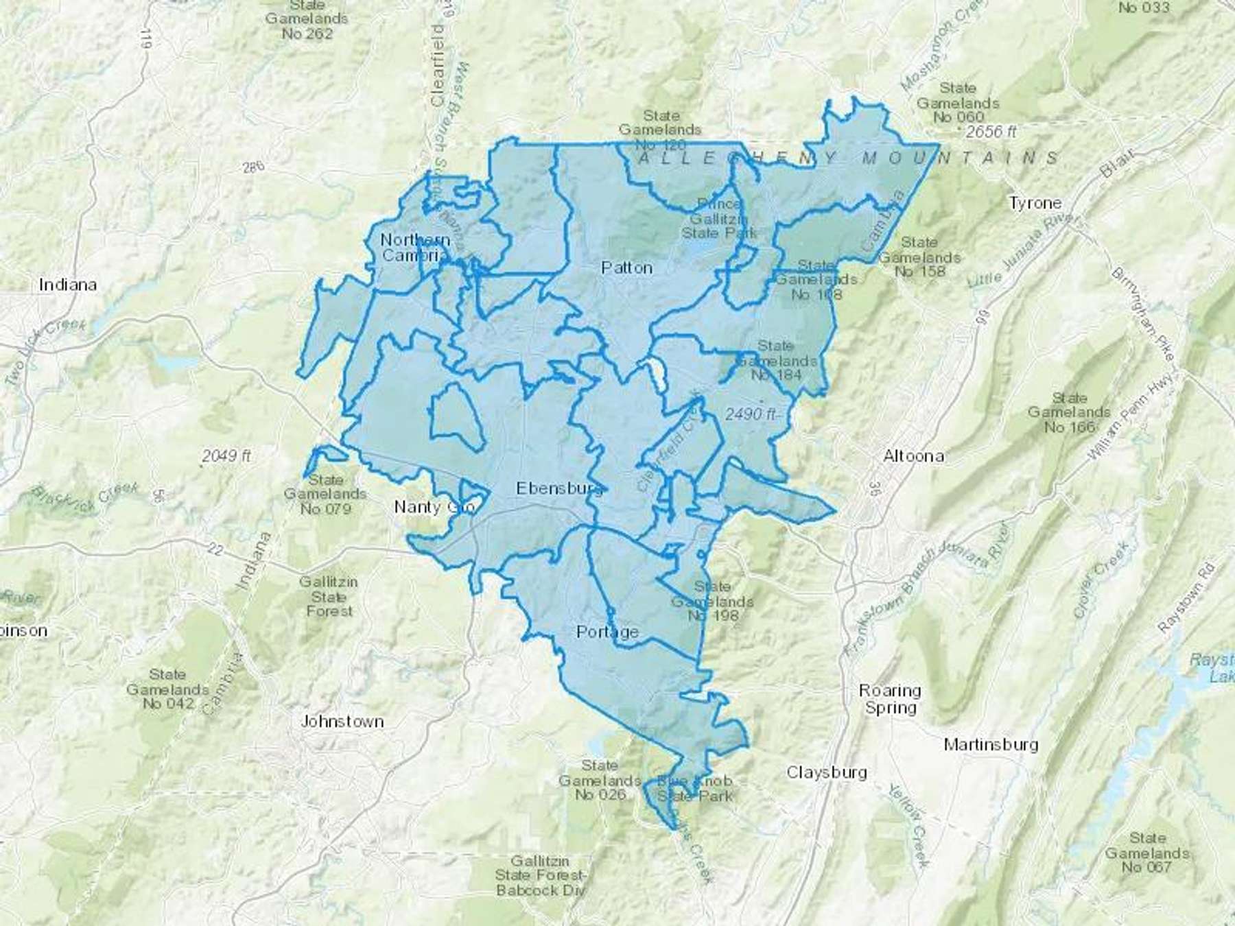 Jacobs Oil Co Inc Cash Heating Oil Delivery Map Map With The Jacobs Oil Co Inc Heating Oil Delivery Area Shaded In Blue