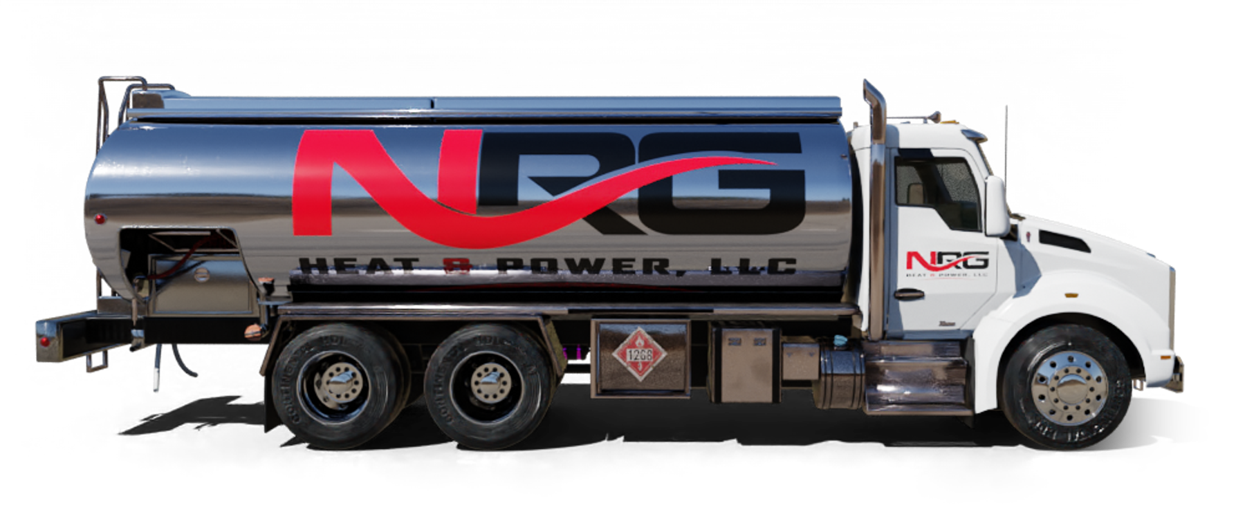 Oil 4 Less Heating Oil Truck Oil 4 Less residential home heating oil truck in front of a white house in Huntington, Long Island, New York delivering fuel oil.