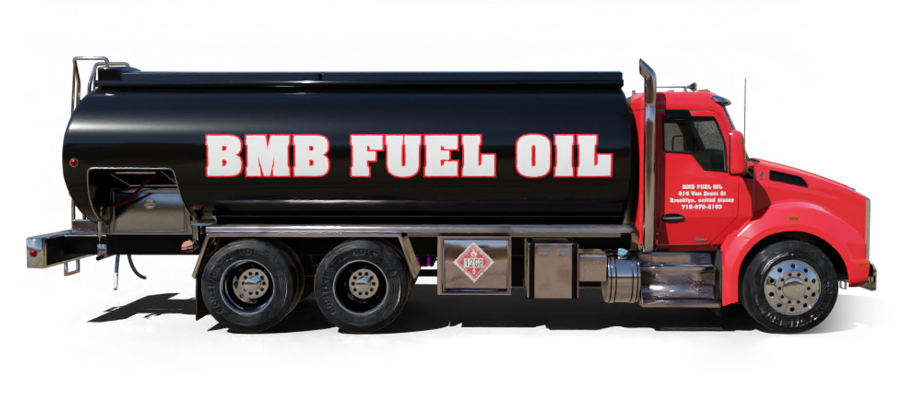 Clover Fuel Heating Oil Truck Clover Fuel residential home heating oil truck outside a classic shingle style mansion in Bay Shore, Long Island, New York delivering fuel oil.