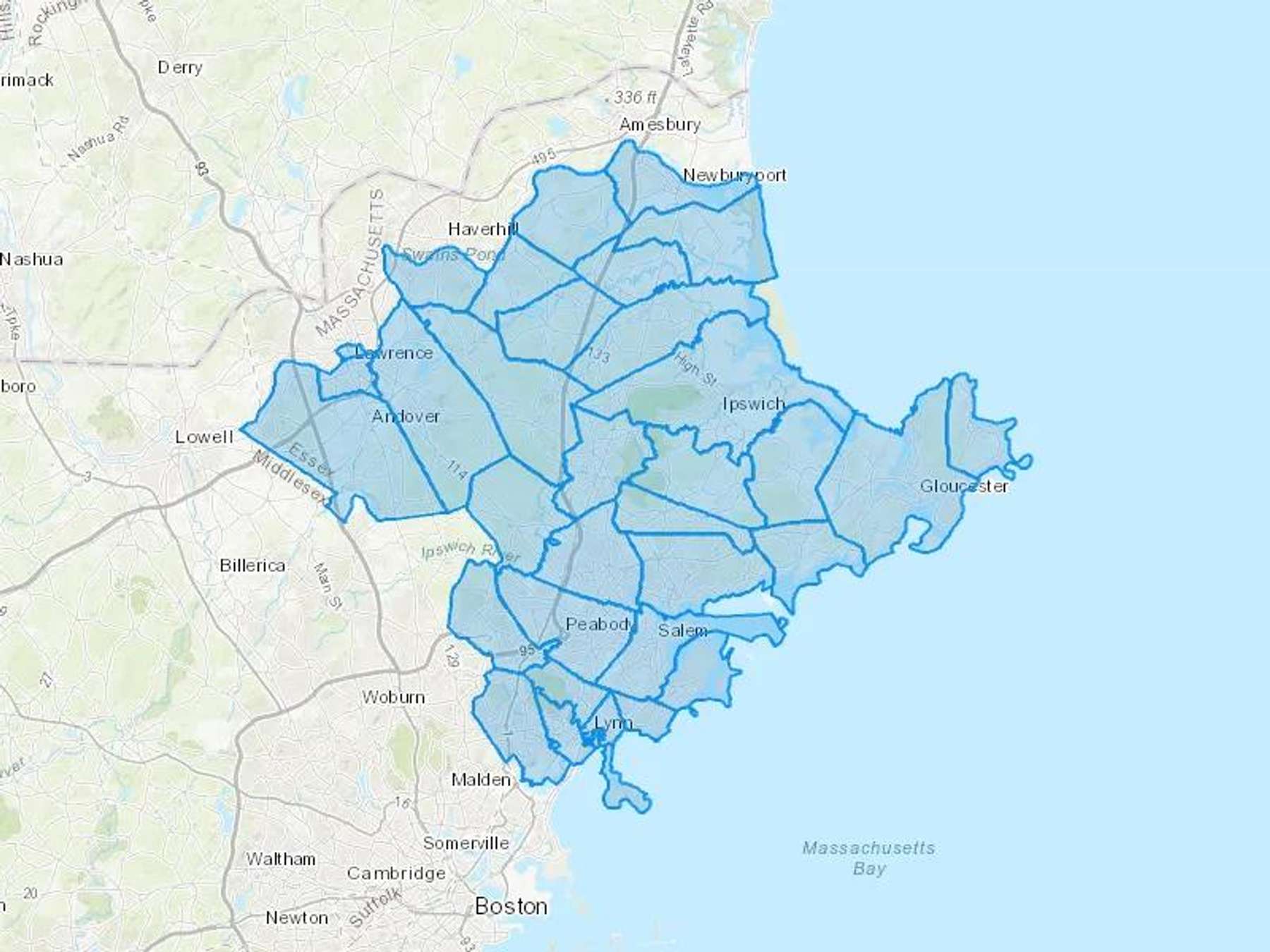 Ynot Oil Cash Heating Oil Delivery Map Map With The Ynot Oil Heating Oil Delivery Area Shaded In Blue
