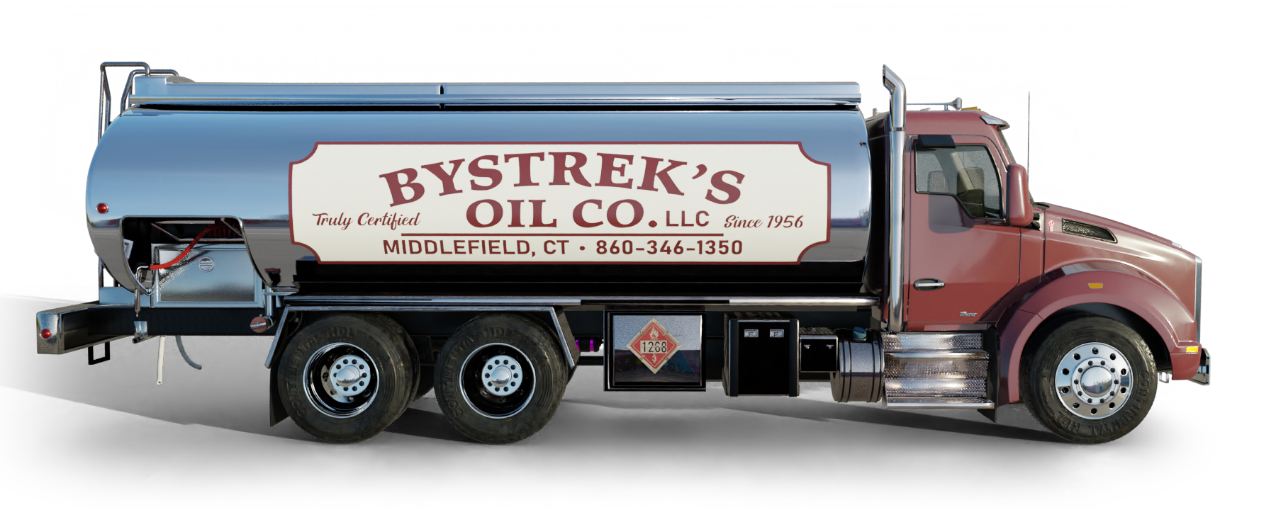 Pyramid Air Heating Oil Truck Pyramid Air residential home heating oil truck at the intersection of Lake Ave and 3rd St in Deer Park, Long Island, New York delivering fuel oil.