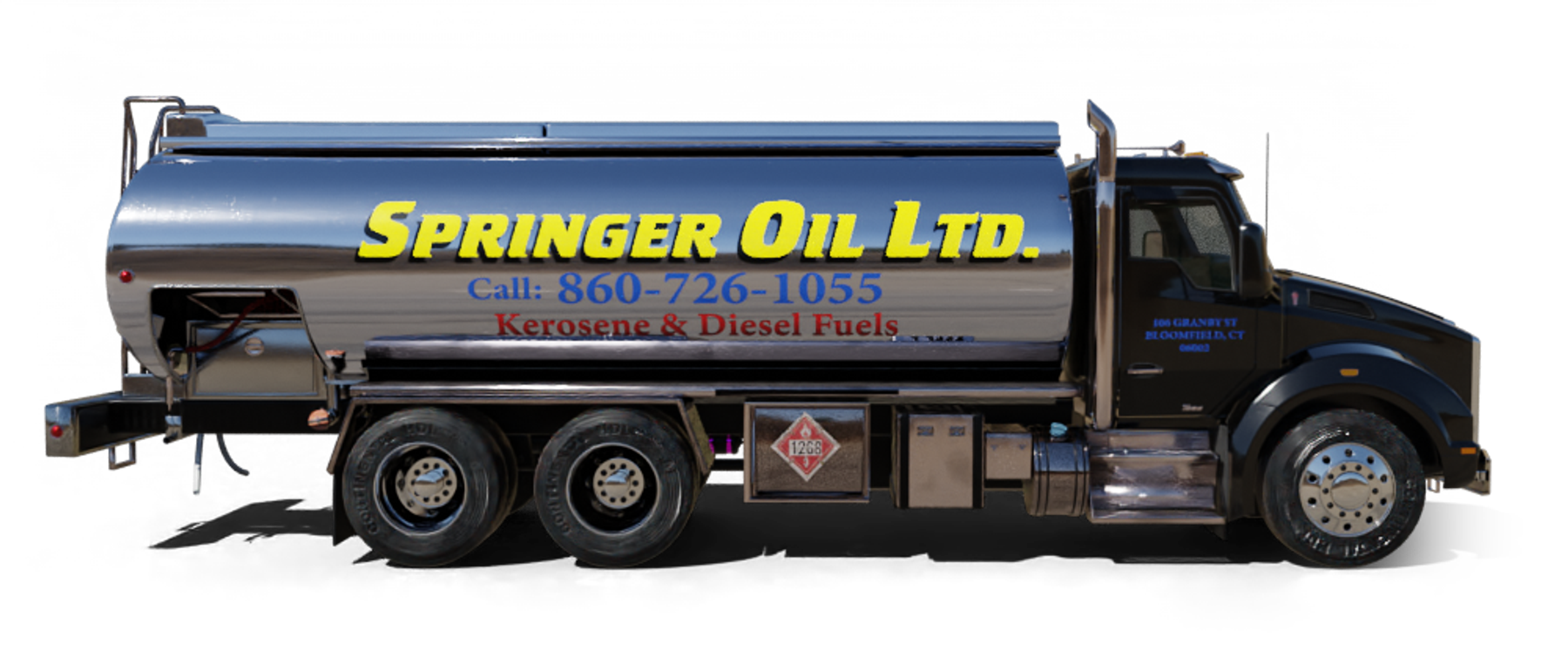 Bay Shore Fuel Heating Oil Truck Bay Shore Fuel residential home heating oil truck in front of a fire station in Amityville, Long Island, New York delivering fuel oil.