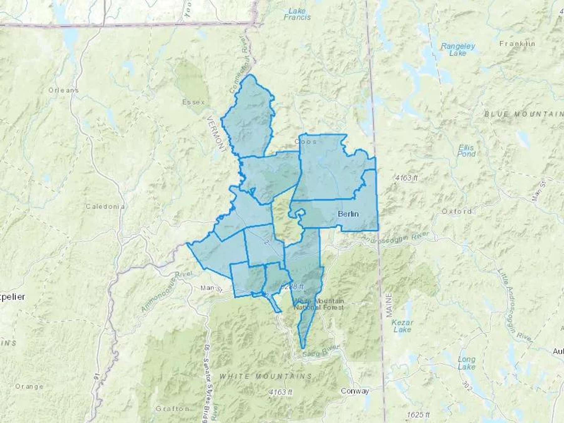 Fitch Fuel Co Inc Cash Heating Oil Delivery Map Map With The Fitch Fuel Co Inc Heating Oil Delivery Area Shaded In Blue