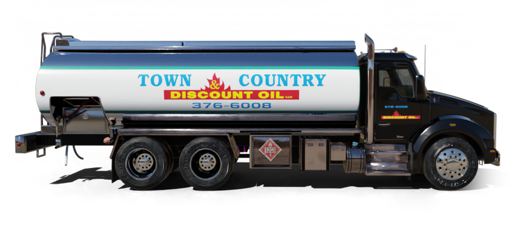 Long Island Ice & Fuel Heating Oil Truck Long Island Ice & Fuel residential home heating oil truck at the intersection of Suffolk Ave and Madison Ave in Brentwood, Long Island, New York delivering fuel oil.