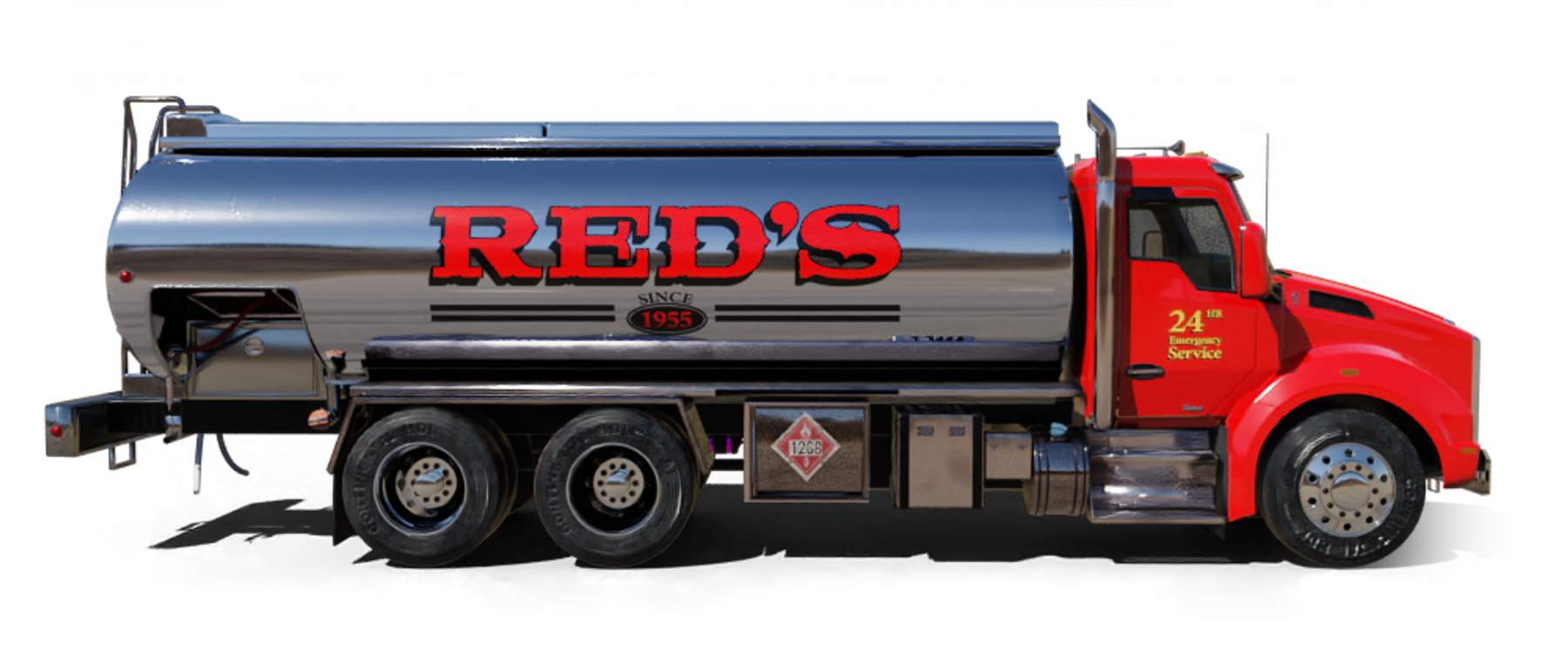 Pioneer Valley Heating Oil and Propane Truck parked at riverside Pioneer Valley Heating Oil and Propane Truck parked at riverside