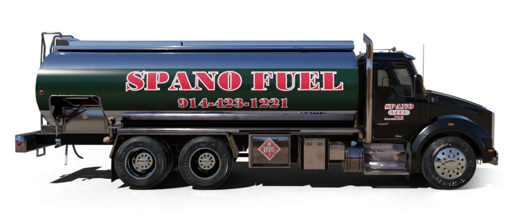 Marlon Bulger Heating Oil Truck Marlon Bulger residential home heating oil truck in the Acorn St parking lot in Wyandanch, Long Island, New York delivering fuel oil.