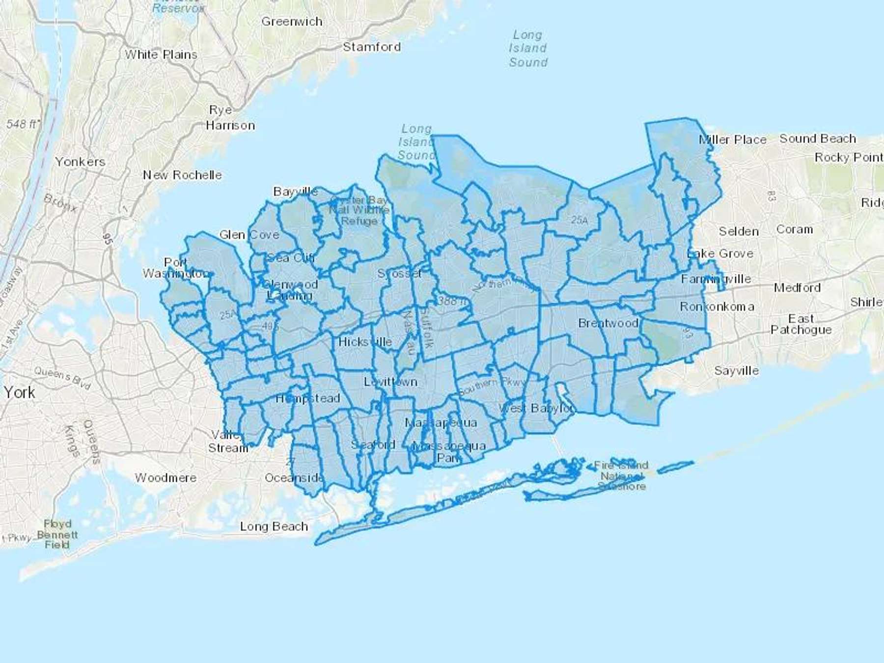 Old Country Fuel Oil Inc Cash Heating Oil Delivery Map Map With The Old Country Fuel Oil Inc Heating Oil Delivery Area Shaded In Blue