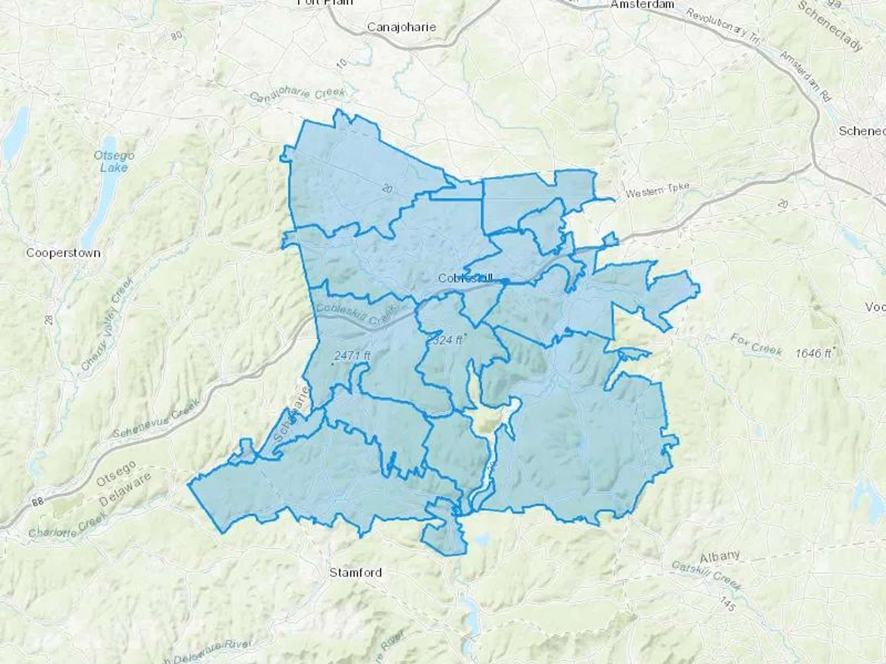 Grantier Oil Company Inc Cash Heating Oil Delivery Map Map With The Grantier Oil Company Inc Heating Oil Delivery Area Shaded In Blue