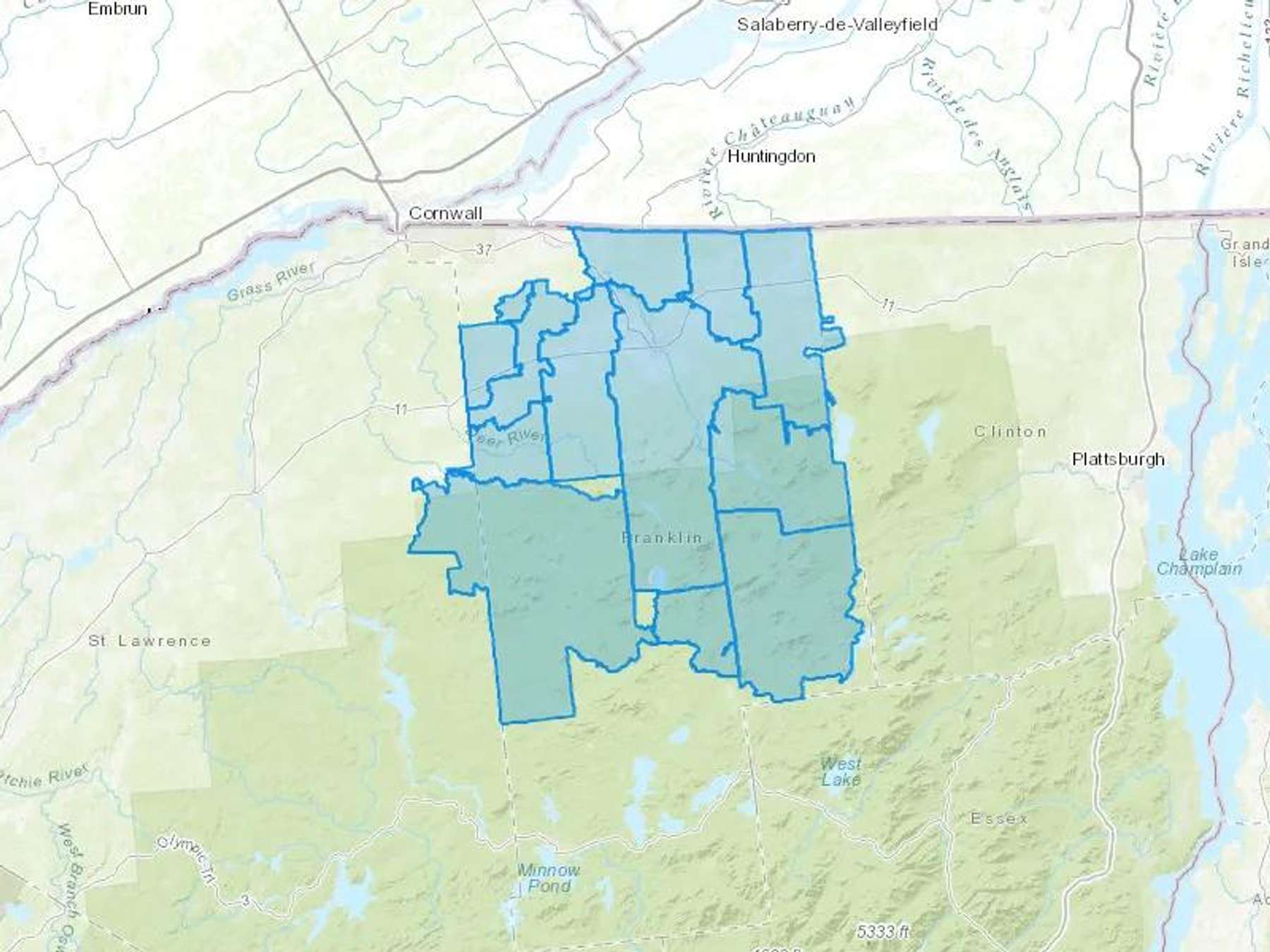 Adirondack Energy Products Inc Cash Heating Oil Delivery Map Map With The Adirondack Energy Products Inc Heating Oil Delivery Area Shaded In Blue