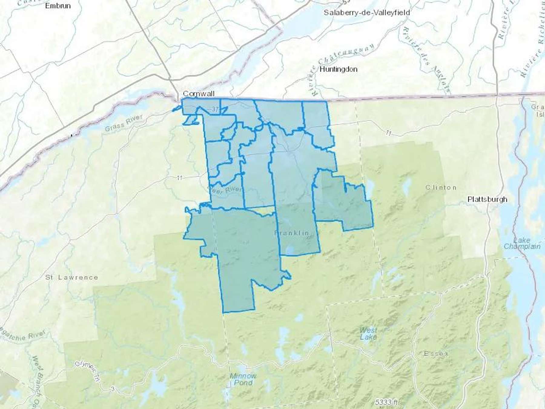 Collins Oil Inc Cash Heating Oil Delivery Map Map With The Collins Oil Inc Heating Oil Delivery Area Shaded In Blue