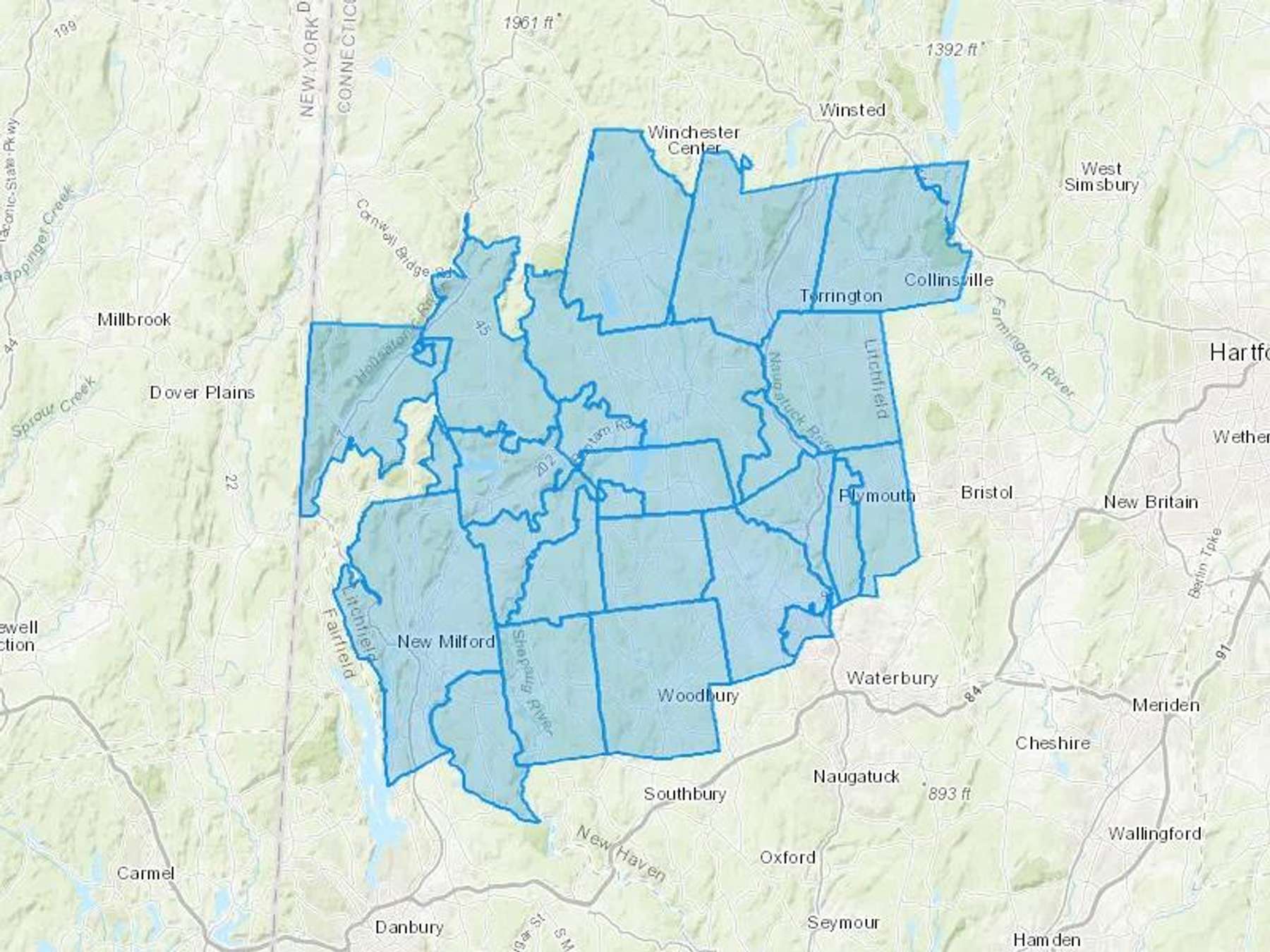 Oil Guy LLC Cash Heating Oil Delivery Map Map With The Oil Guy LLC Heating Oil Delivery Area Shaded In Blue