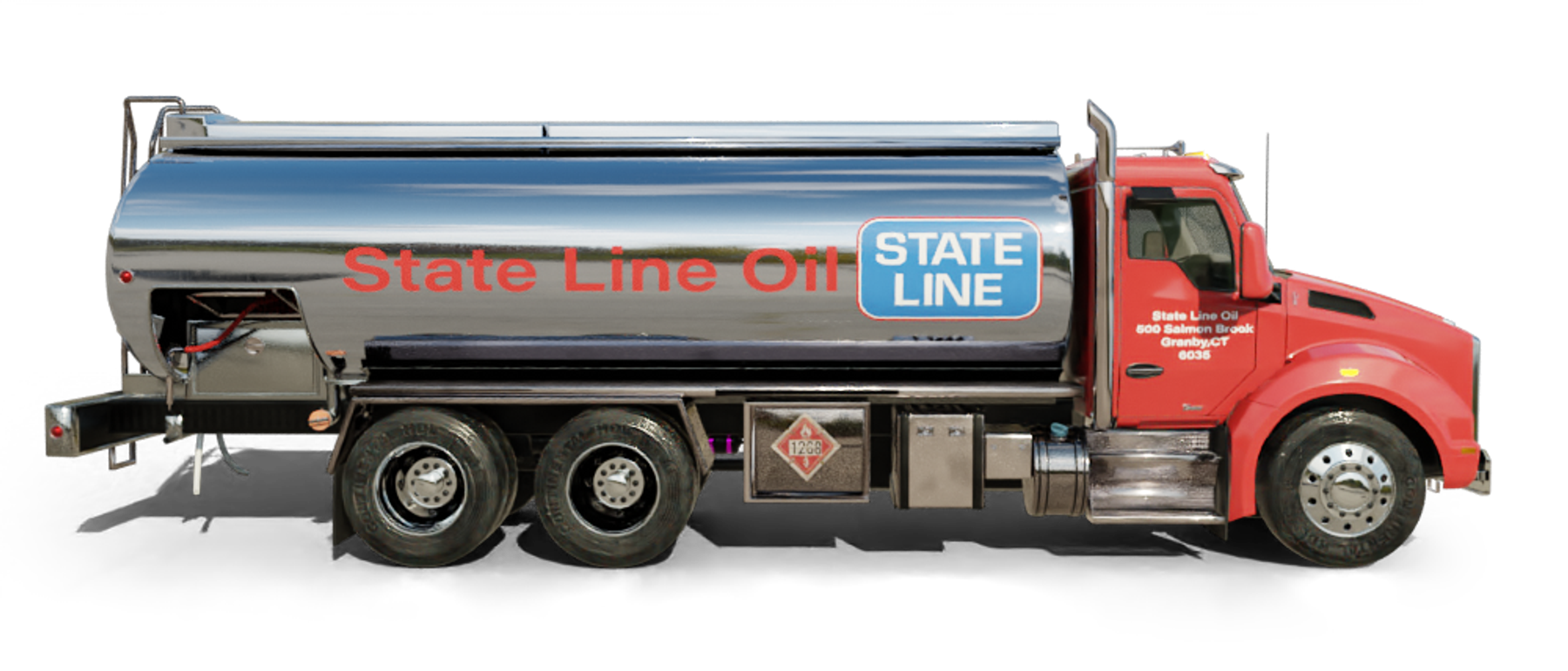 B & H Oil's Heating Oil Truck B & H Oil's Heating Oil Truck parked in front of barbar shop