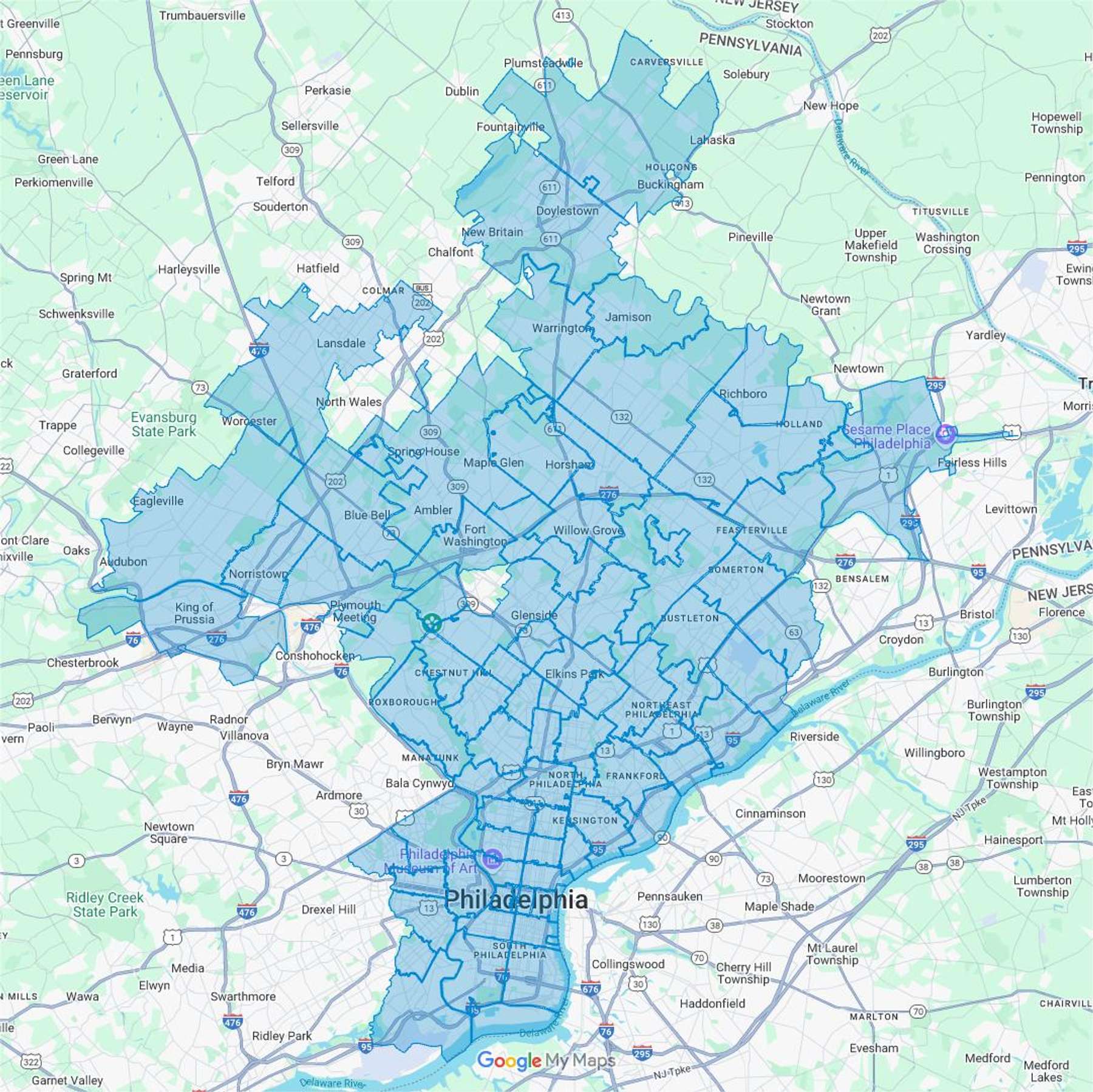 Love Energy Fuel Cash Heating Oil Delivery Map Map With The Love Energy Fuel Heating Oil Delivery Area Shaded In Blue
