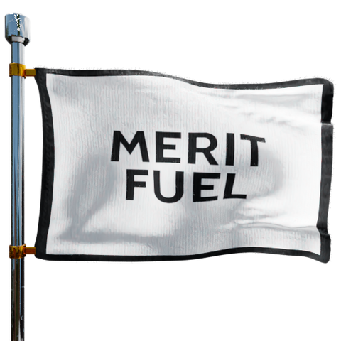 Merit Fuel Inc Heating Oil Prices Flag Photo of Merit Fuel Inc flag denoting best heating oil prices the company offers