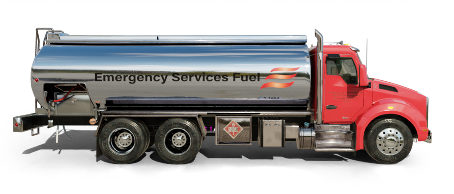 Eklund Park Utilities Heating Oil Truck Eklund Park Utilities residential home heating oil truck at the intersection of Plainview Road and the Seaford Oyster Bay Expressway in Bethpage, Long Island, New York delivering fuel oil.