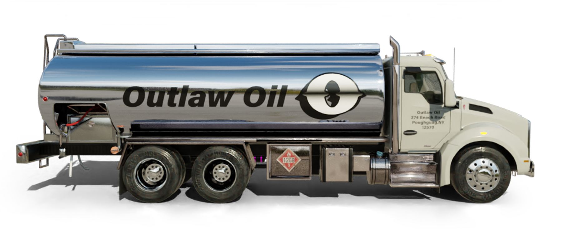 Precision Heating Heating Oil Truck Precision Heating residential home heating oil truck on Wantagh Ave in Levittown, Long Island, New York delivering fuel oil.