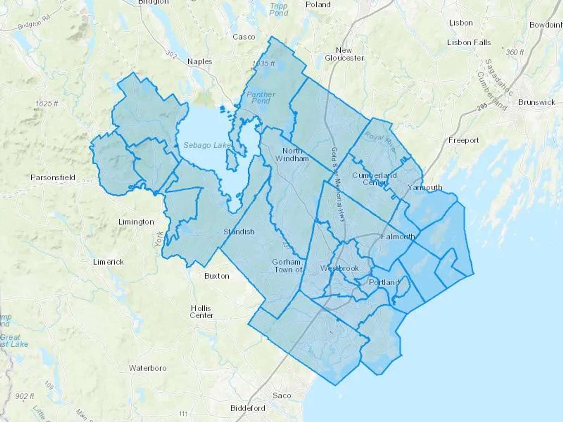 Lampron Energy Cash Heating Oil Delivery Map Map With The Lampron Energy Heating Oil Delivery Area Shaded In Blue