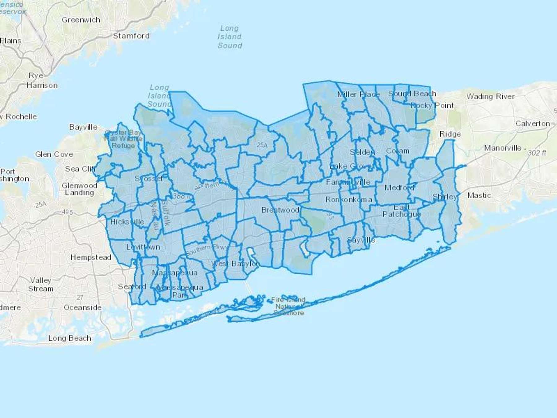 OK Petroleum International Ltd Cash Heating Oil Delivery Map Map With The OK Petroleum International Ltd Heating Oil Delivery Area Shaded In Blue