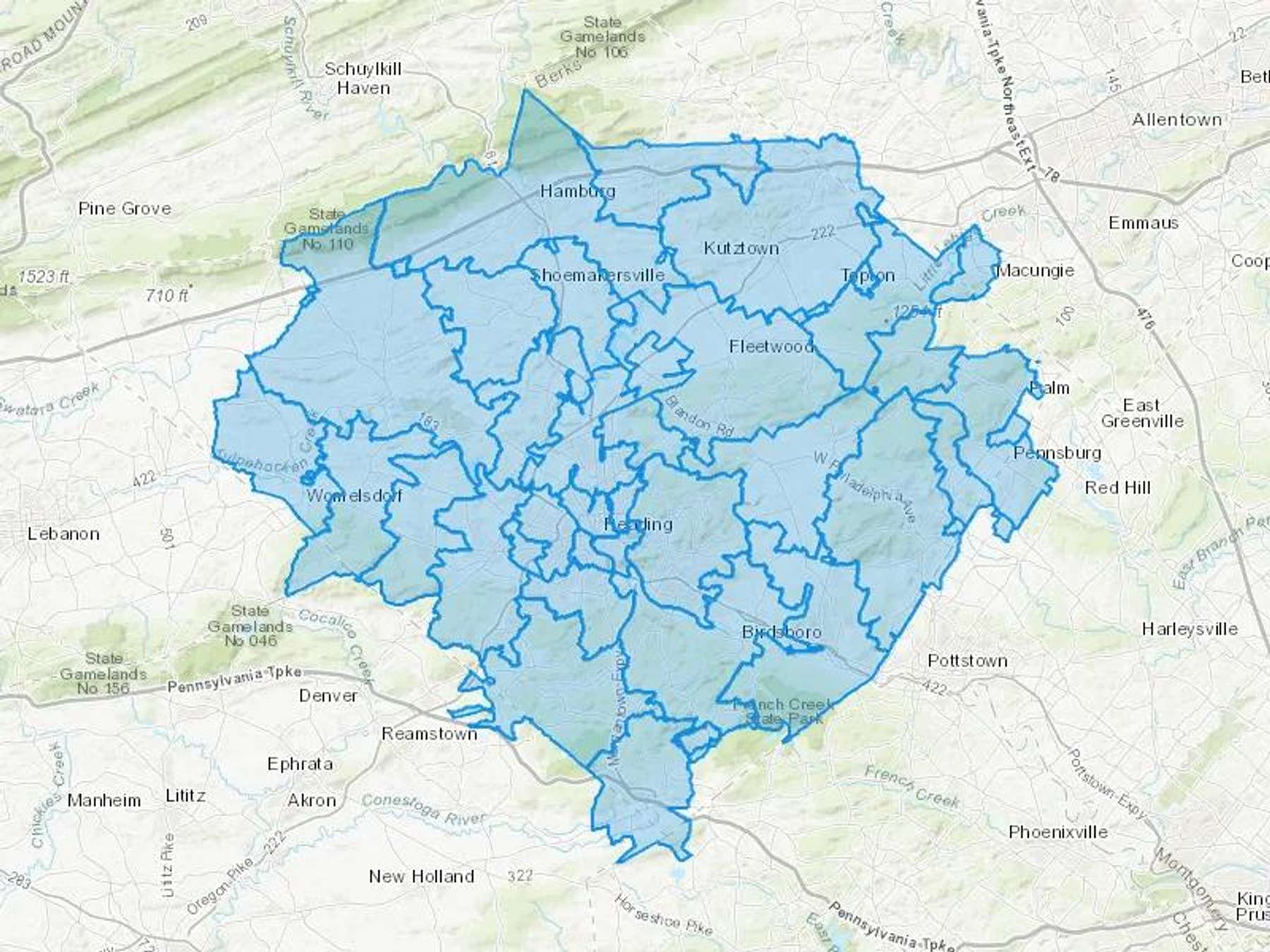 Tropical Oil LLC Cash Heating Oil Delivery Map Map With The Tropical Oil LLC Heating Oil Delivery Area Shaded In Blue