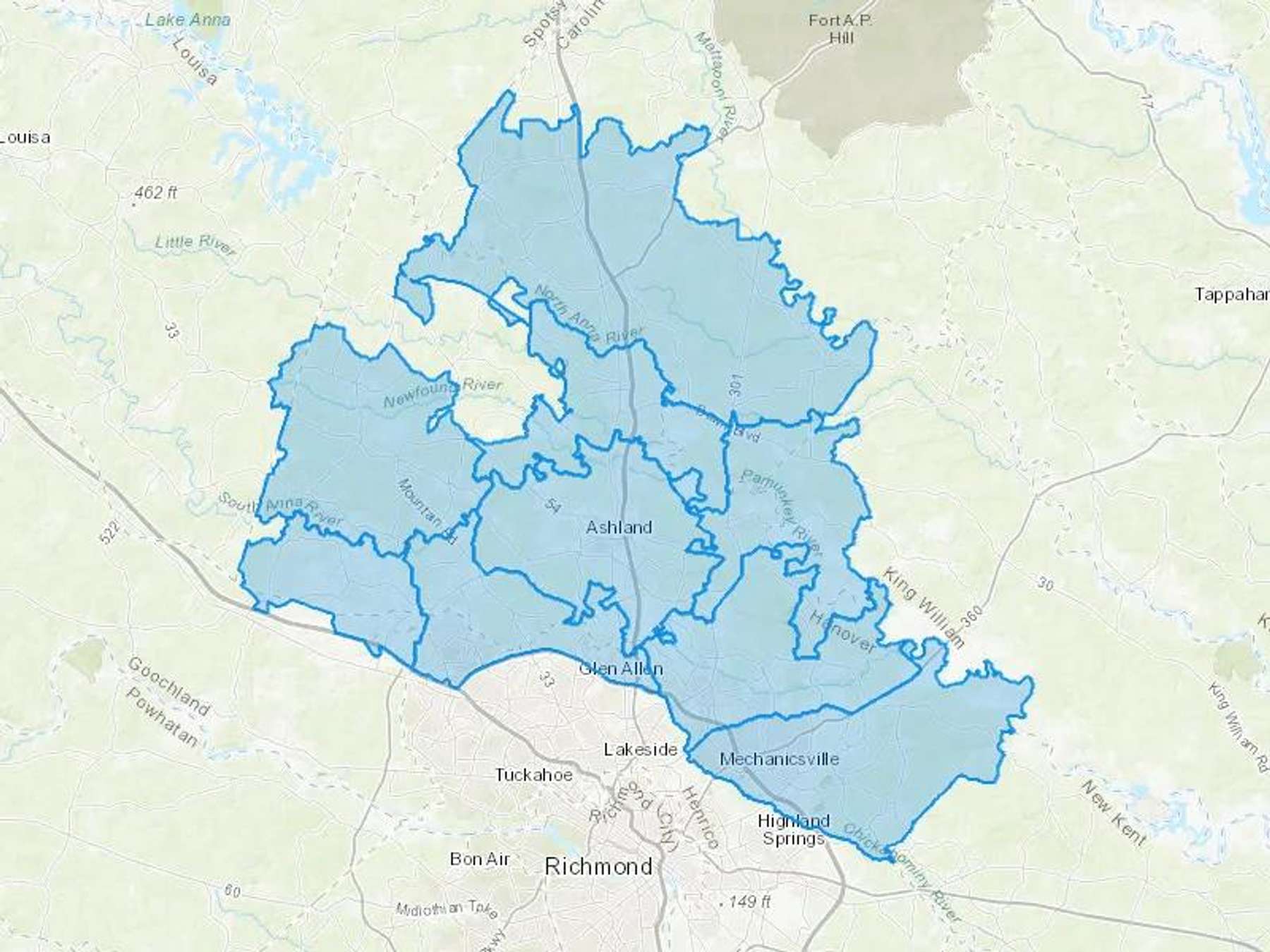 J M Pollard Cash Heating Oil Delivery Map Map With The J M Pollard Heating Oil Delivery Area Shaded In Blue