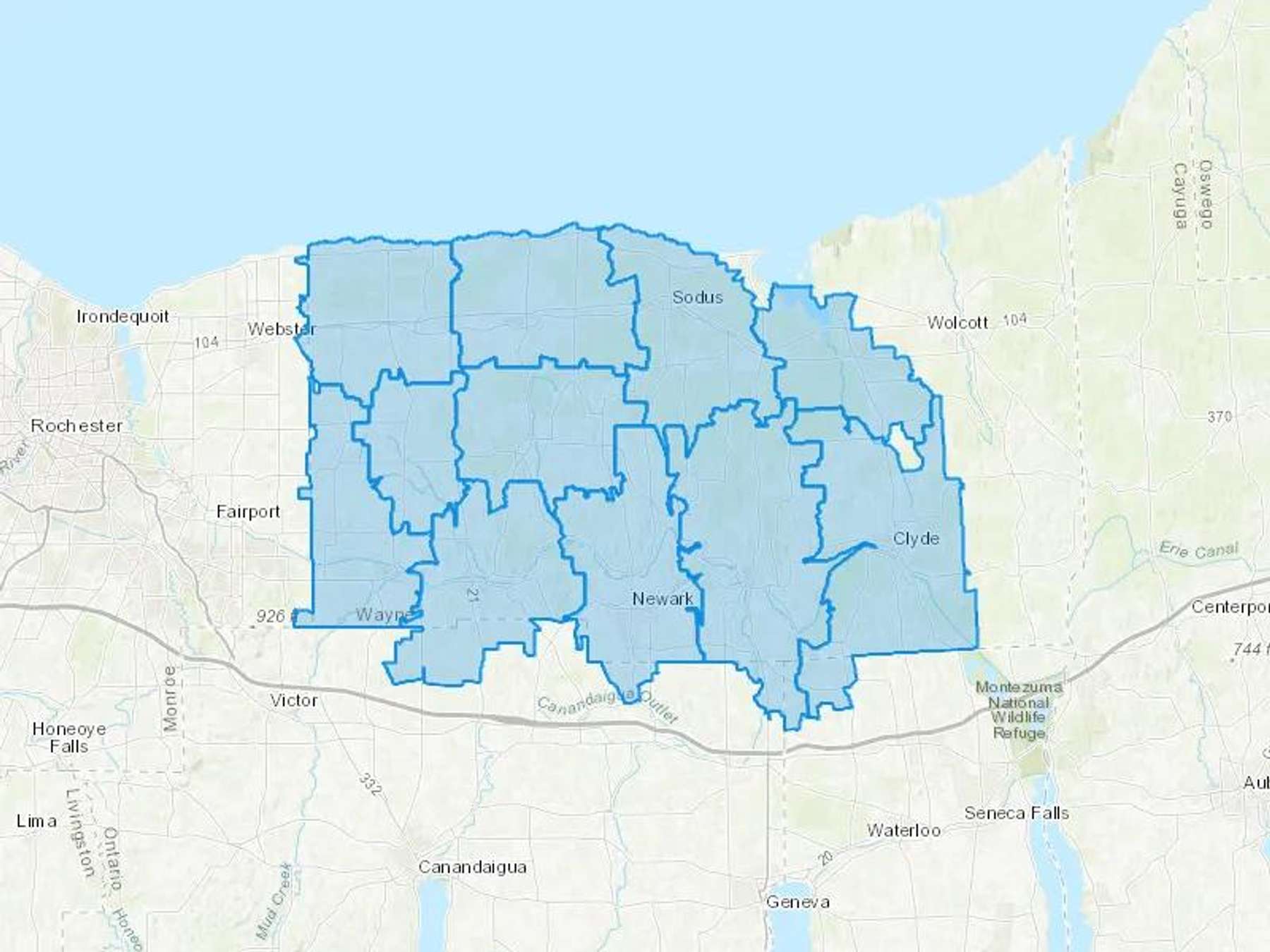 Main Energy Inc Cash Heating Oil Delivery Map Map With The Main Energy Inc Heating Oil Delivery Area Shaded In Blue