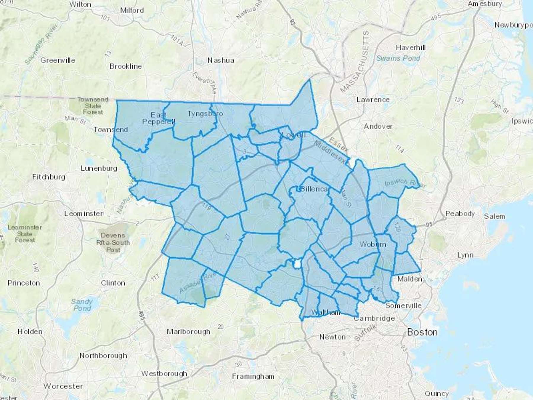 Cox Fuel Co Inc Cash Heating Oil Delivery Map Map With The Cox Fuel Co Inc Heating Oil Delivery Area Shaded In Blue