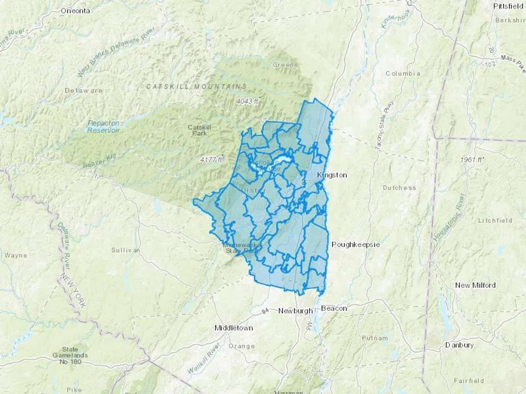 Aero Star Petroleum Inc Cash Heating Oil Delivery Map Map With The Aero Star Petroleum Inc Heating Oil Delivery Area Shaded In Blue